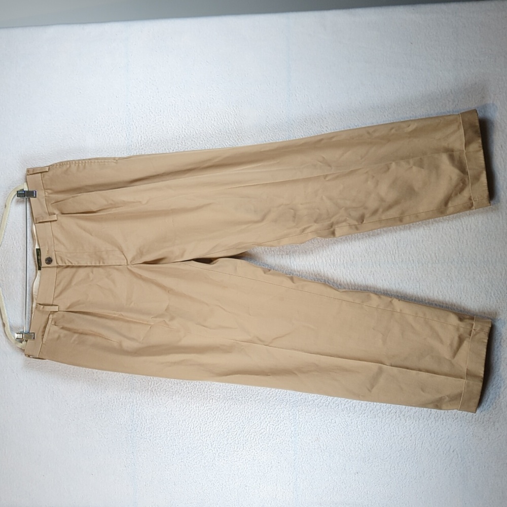 Eddie Bauer Men's Tan Classic Fit Cotton‎ Khaki Dress Slack Pants Waist 38